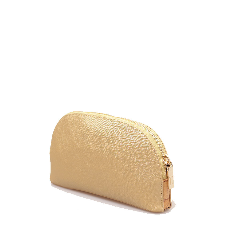 Kosmetiktasche 1A Klasse Alviero Martini Flying City Linie Hellgold PN94