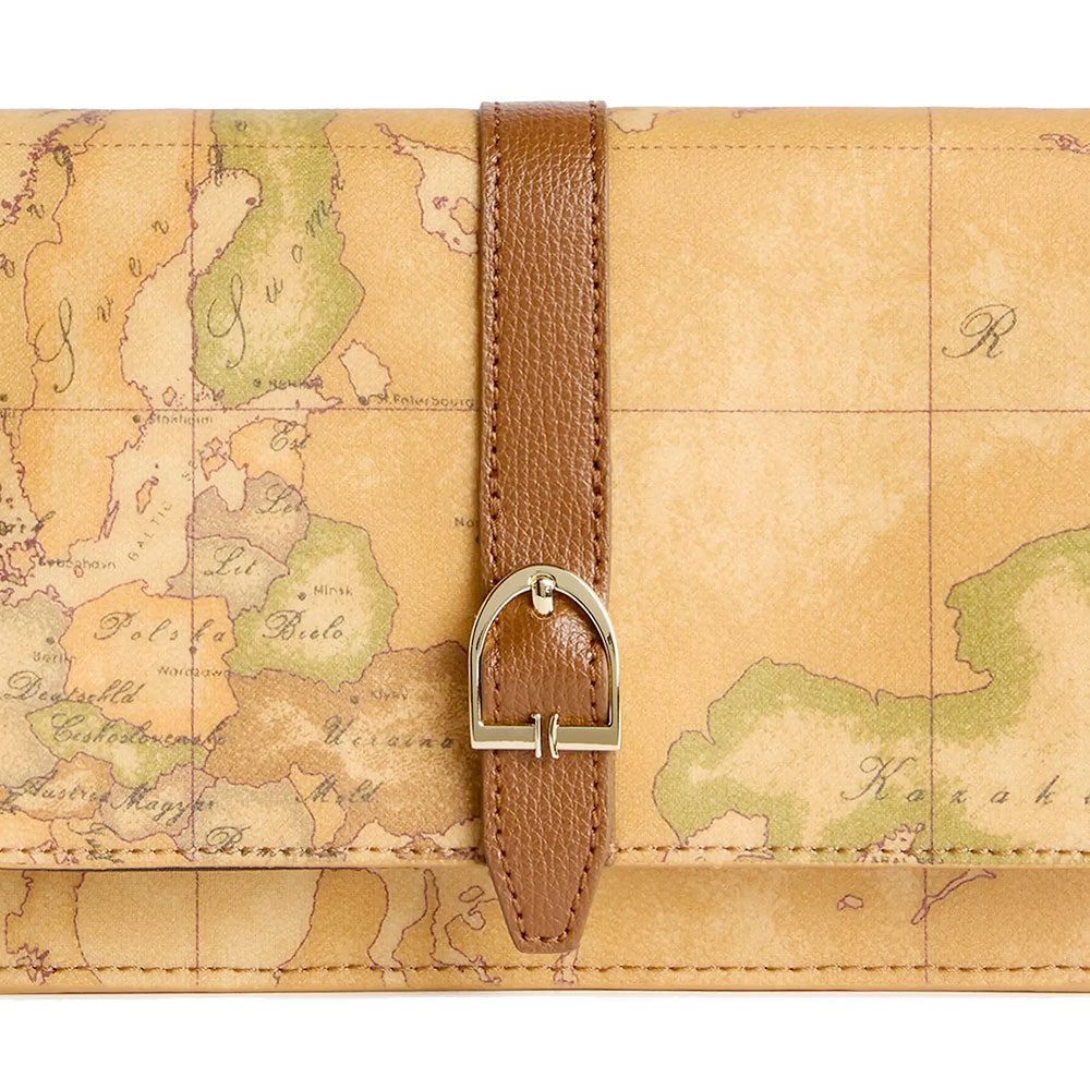 Pochette con Pattina e Tracolla 1A Classe Alviero Martini linea Valley Geo Geo Classic e Castagna PP25