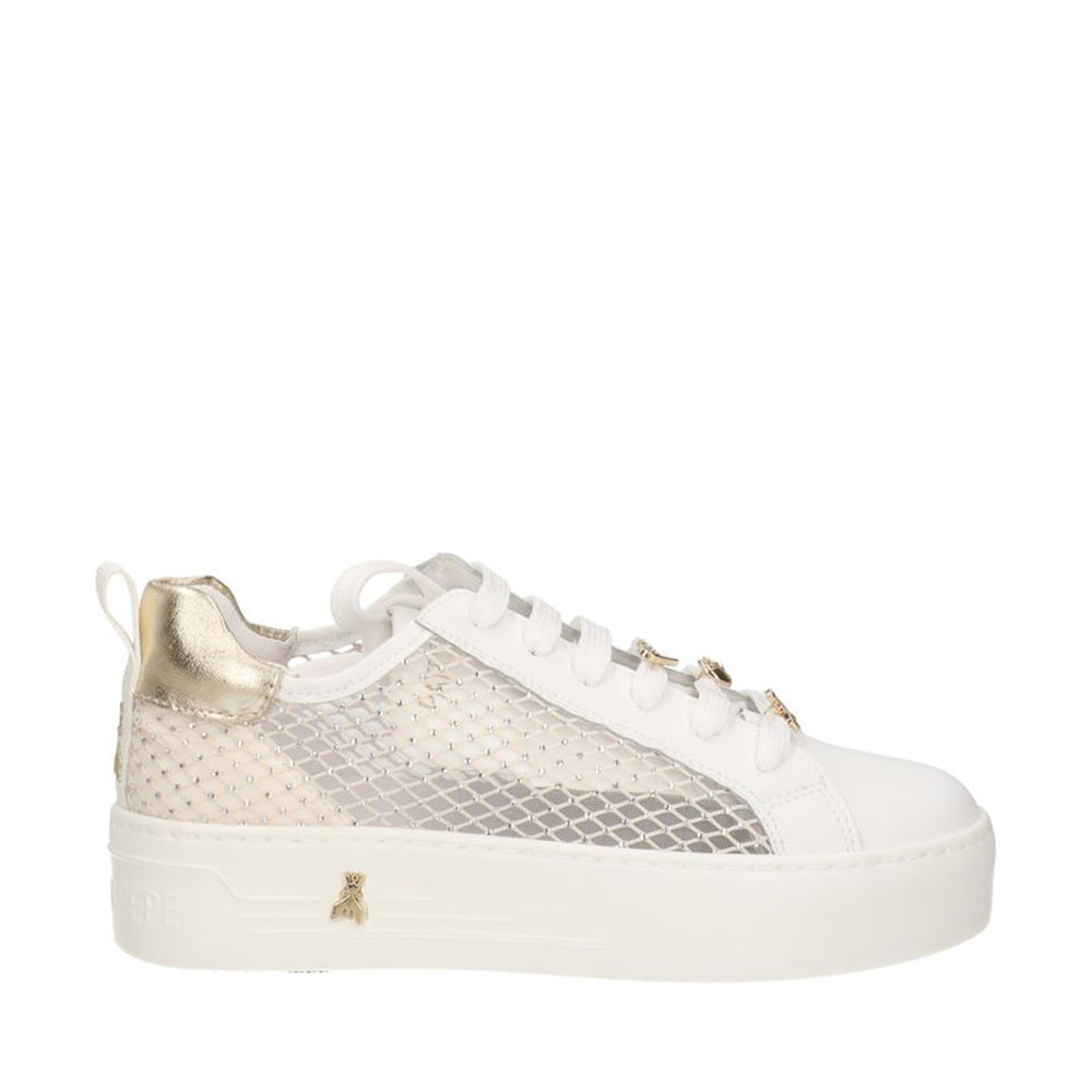 PATRIZIA PEPE Flyplanet Linie
Mädchen Plateau-Sneaker aus weißem Leder und Stoff