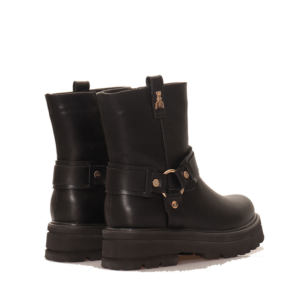 PATRIZIA PEPE Mädchen-Stiefelette Light Anel aus schwarzem Leder