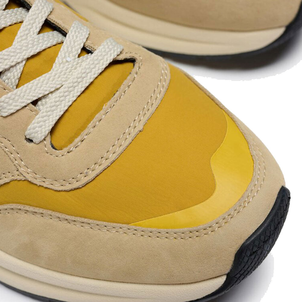 Sneakers Uomo BLAUER Ray 01 in Nylon e Suede Beige Yellow