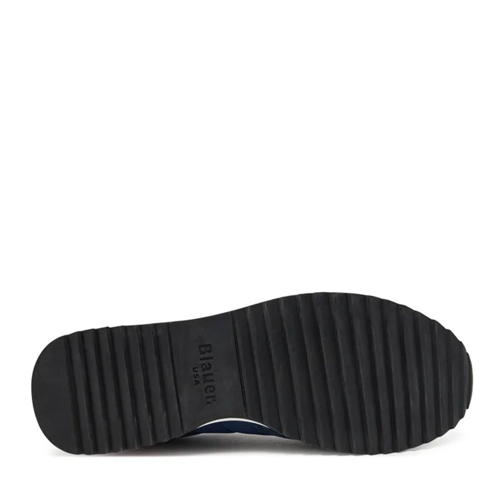 Sneakers Uomo BLAUER Queens 01 in Mesh e Suede Navy Royal
