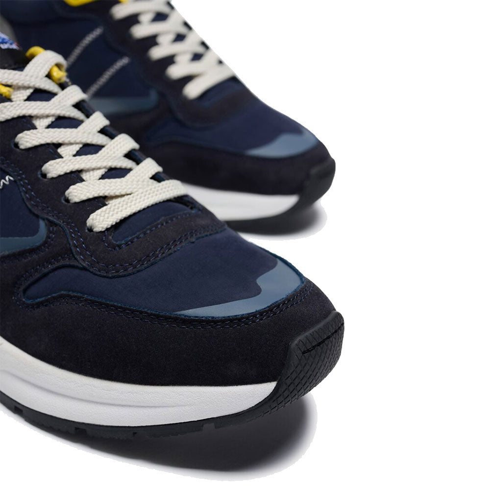 Sneakers Uomo BLAUER Ray 01 in Nylon e Suede Navy Yellow