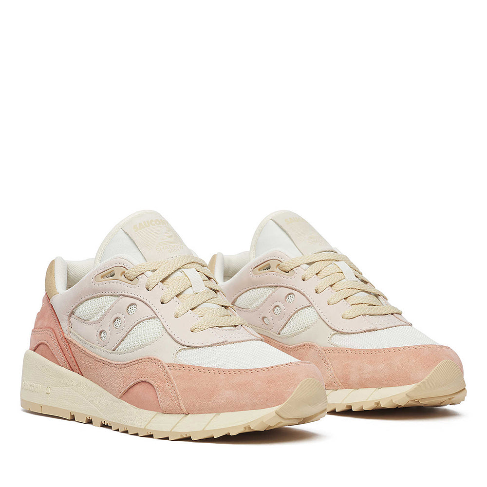 SAUCONY Shadow 6000
Damen Sneaker aus Leder und Stoff in der Farbe Off White - Peach