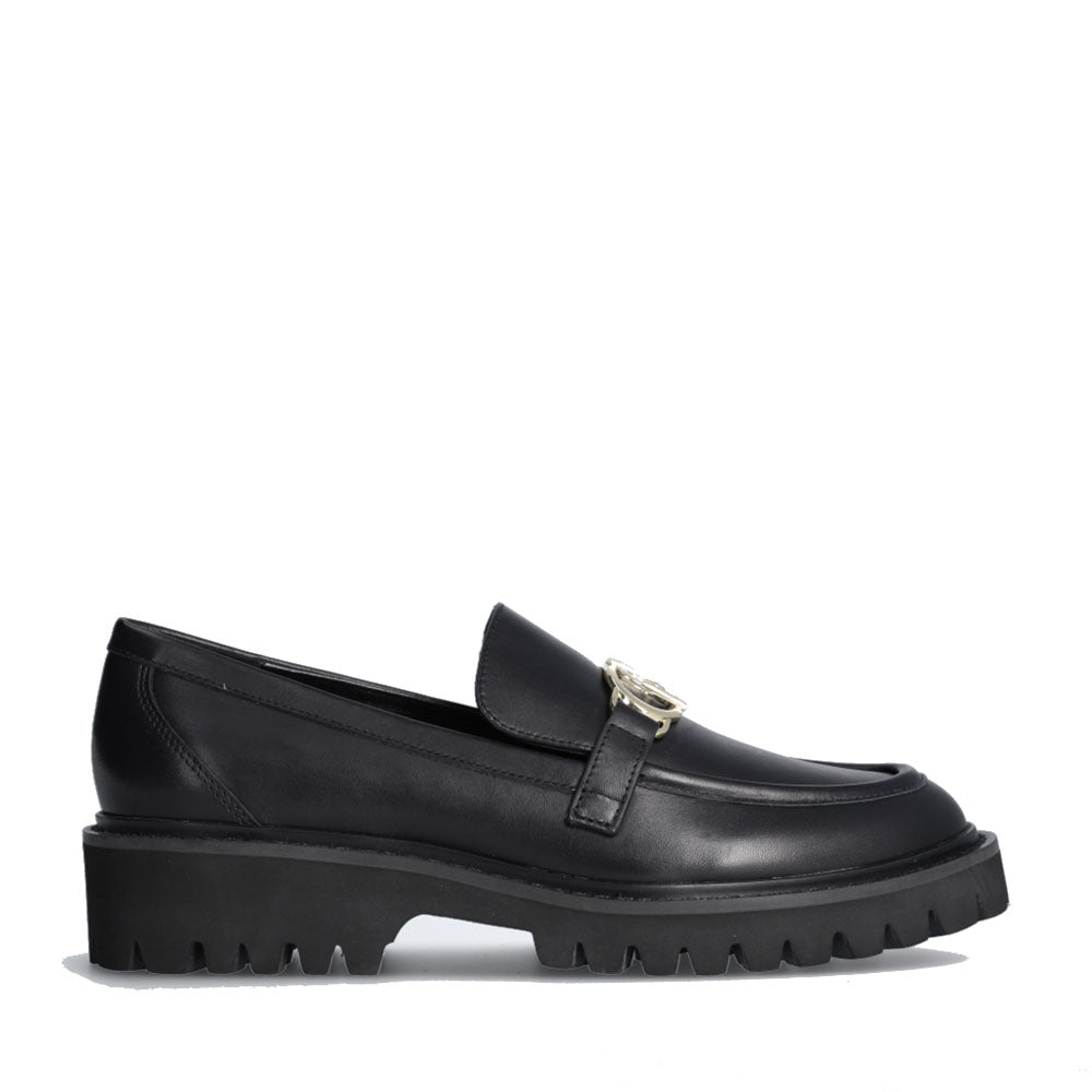 Damenschuhe LIU JO Cora 01 Mokassin aus schwarzem Leder