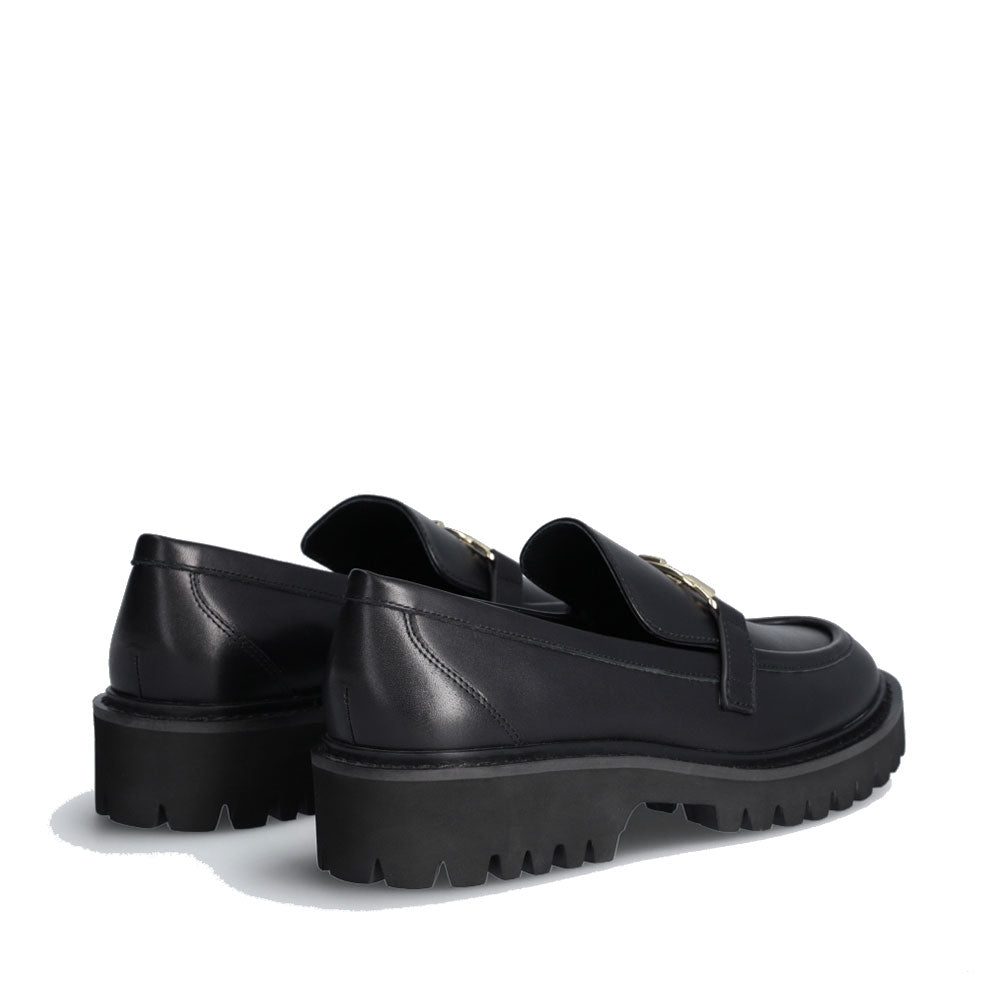 Damenschuhe LIU JO Cora 01 Mokassin aus schwarzem Leder