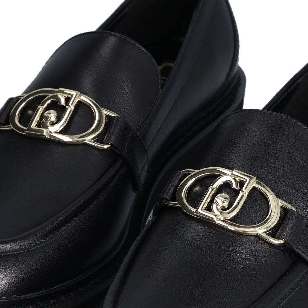 Damenschuhe LIU JO Cora 01 Mokassin aus schwarzem Leder
