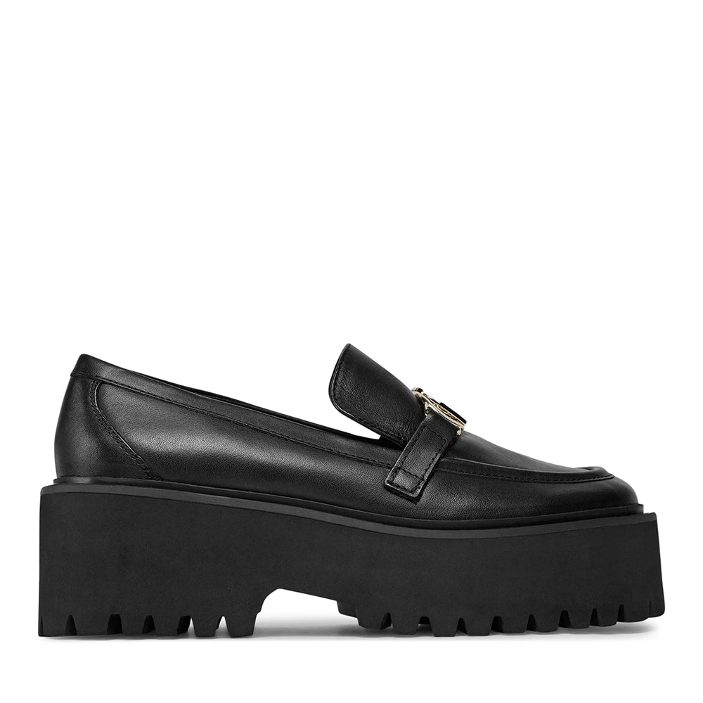 Scarpe Donna LIU JO Forty 01 Mocassino Platform in Pelle Nera