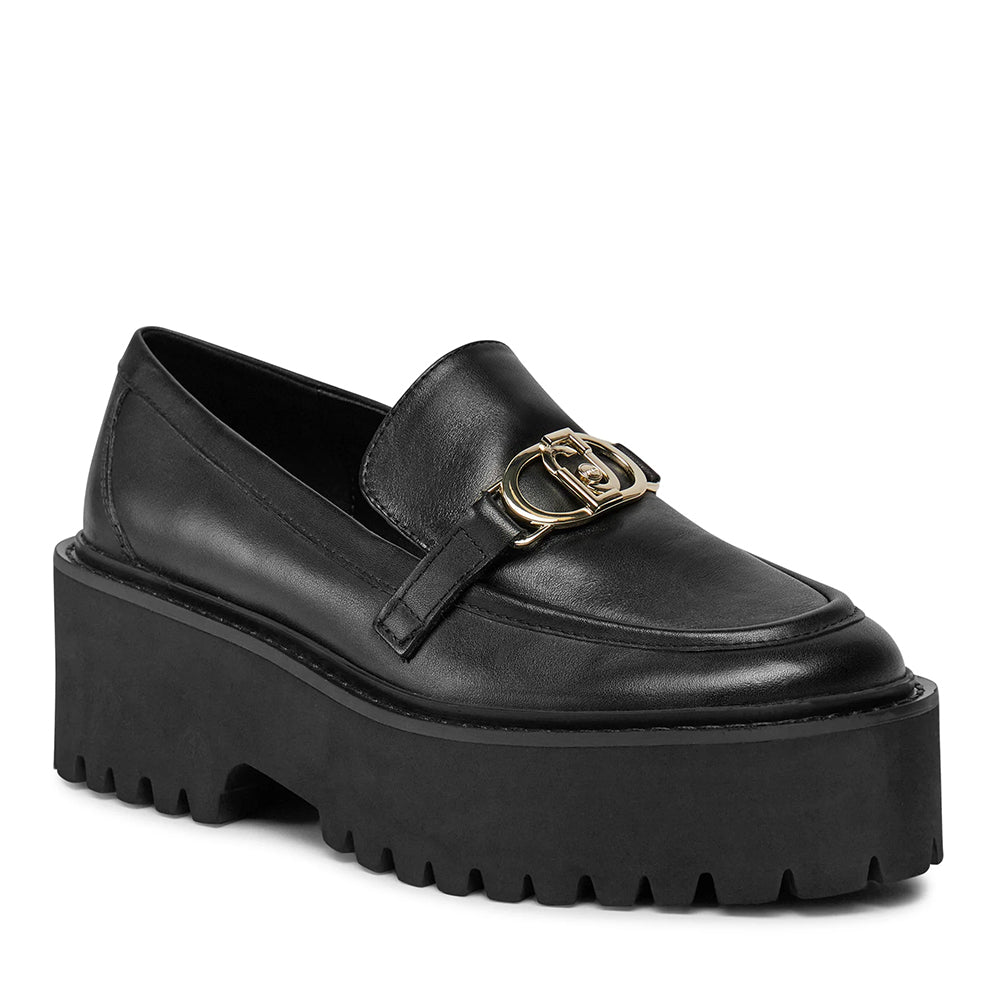 Scarpe Donna LIU JO Forty 01 Mocassino Platform in Pelle Nera