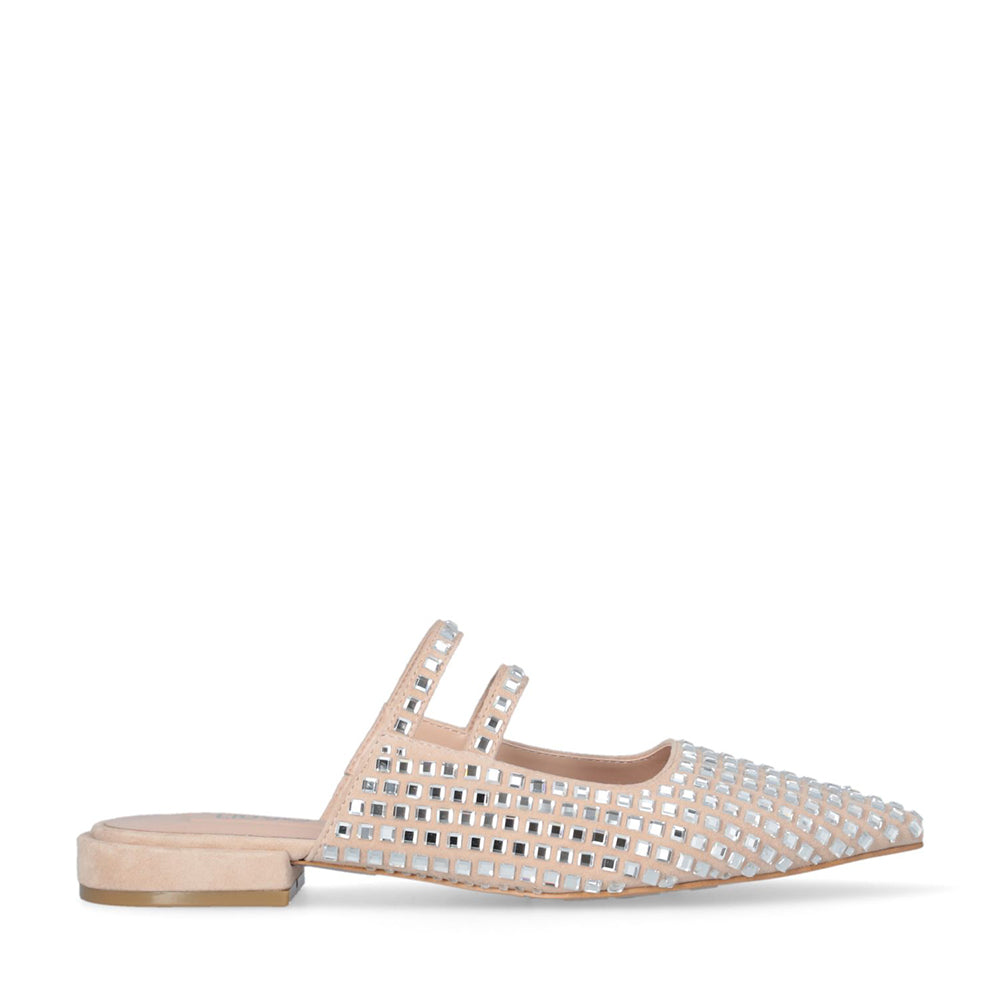 Sabot Donna LIU JO Viola 16 in Suede Beige con Strass