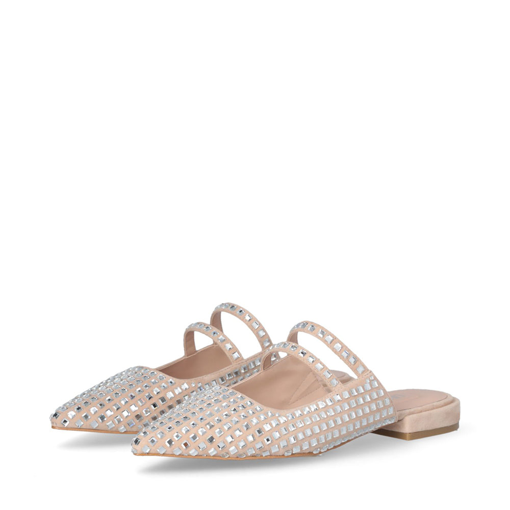 Sabot Donna LIU JO Viola 16 in Suede Beige con Strass