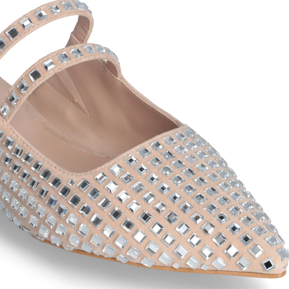 Sabot Donna LIU JO Viola 16 in Suede Beige con Strass