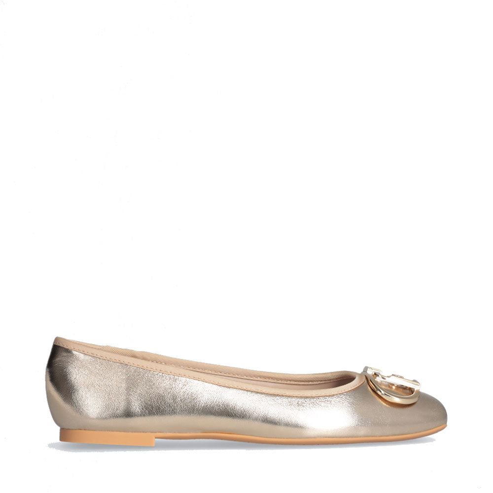 LIU JO Dafne 04 Damenschuhe aus laminiertem Leder Hellgold