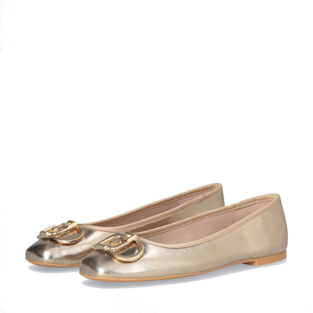 LIU JO Dafne 04 Damenschuhe aus laminiertem Leder Hellgold