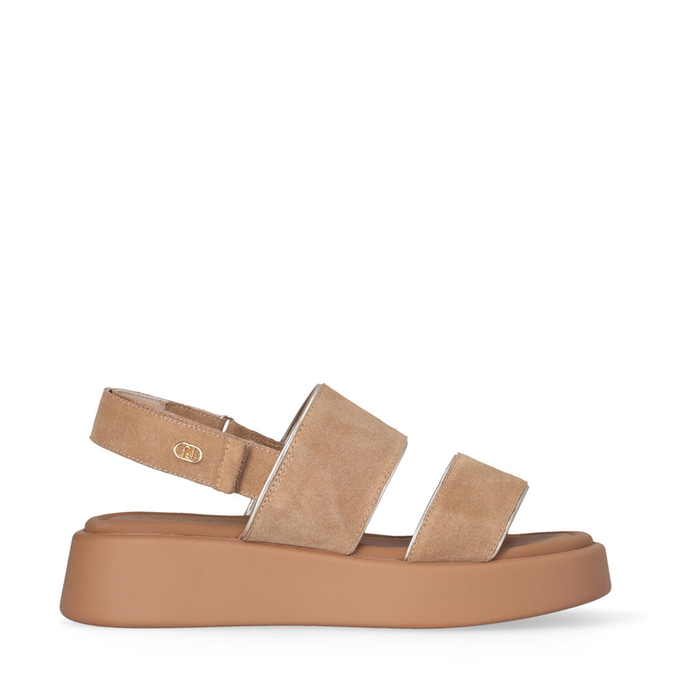 Sandali Platform LIU JO Amber 01 in Suede color Cuoio