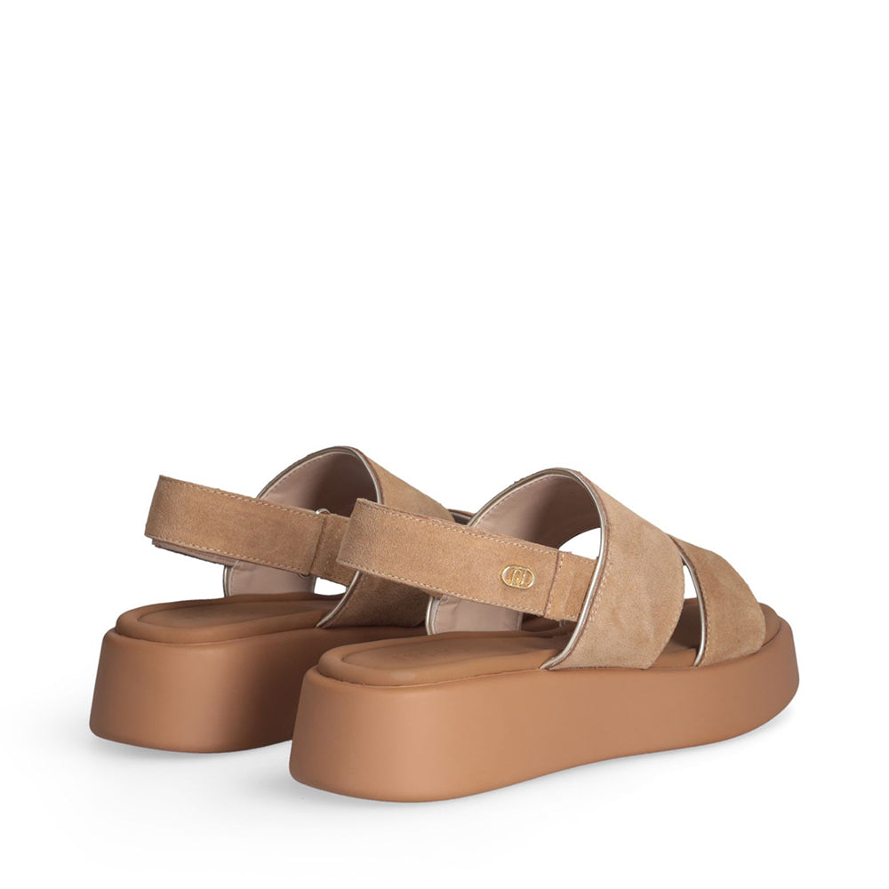 Sandali Platform LIU JO Amber 01 in Suede color Cuoio