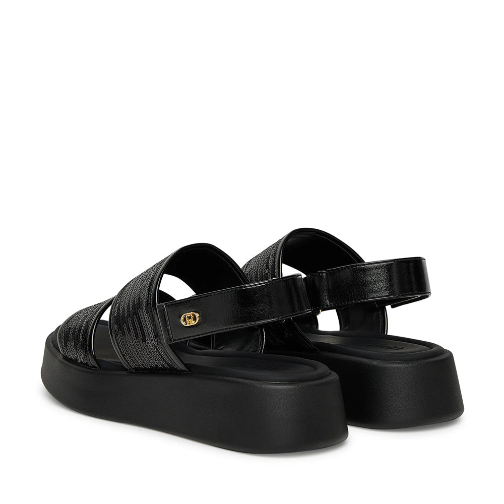 LIU JO Amber 01
Plateau Sandalen mit Pailletten in Schwarz