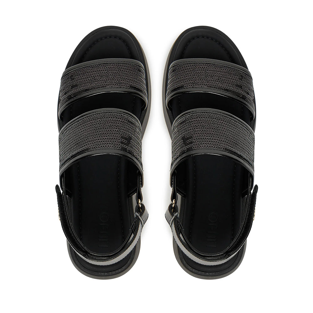 LIU JO Amber 01
Plateau Sandalen mit Pailletten in Schwarz