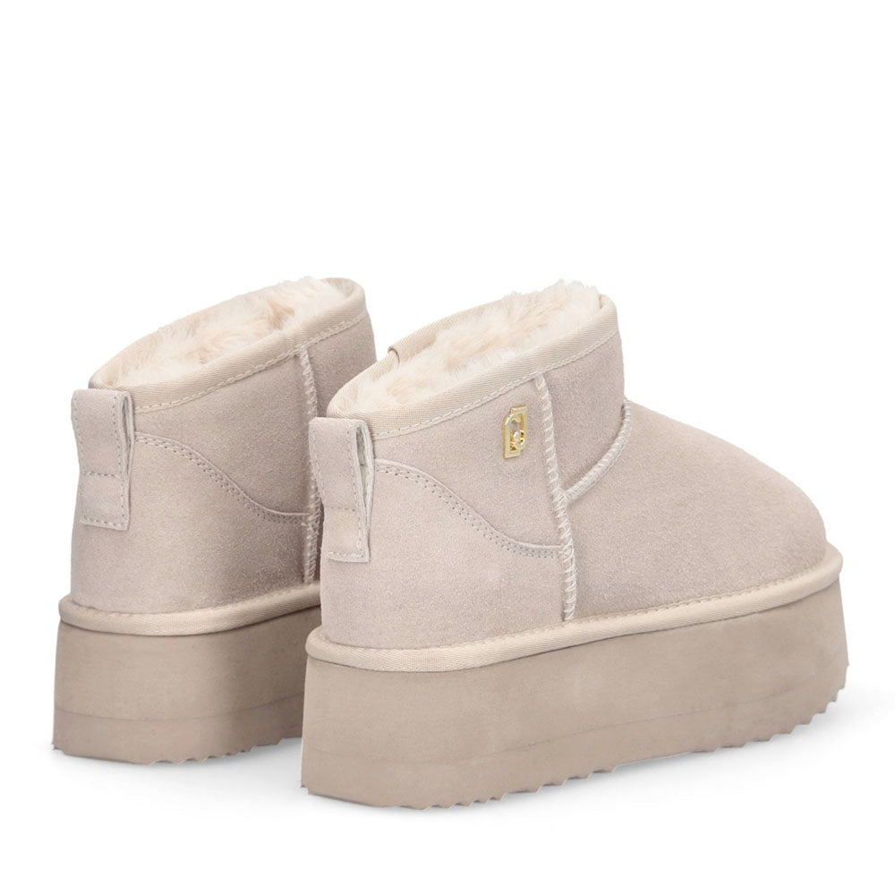 Stivaletti Donna Platform LIU JO Jane 01 Imbottiti in Suede color Sabbia