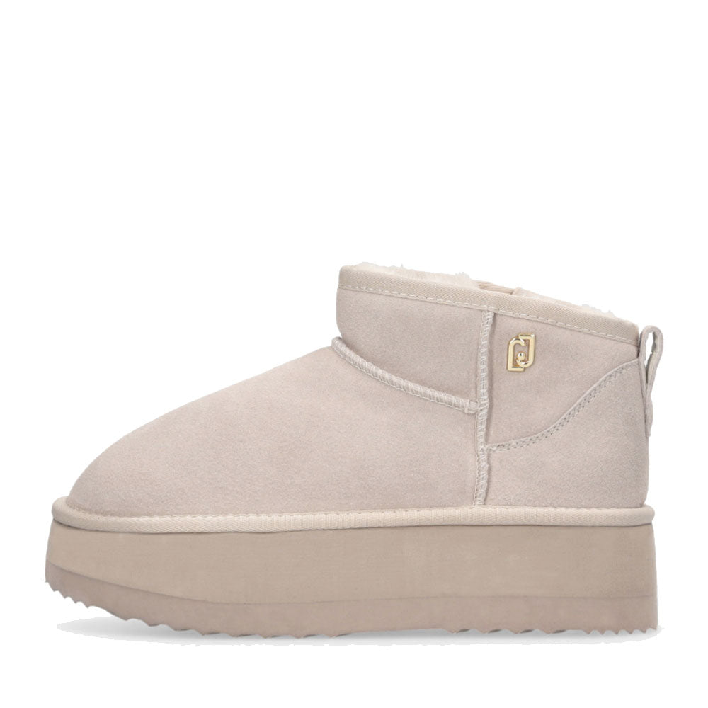 Stivaletti Donna Platform LIU JO Jane 01 Imbottiti in Suede color Sabbia