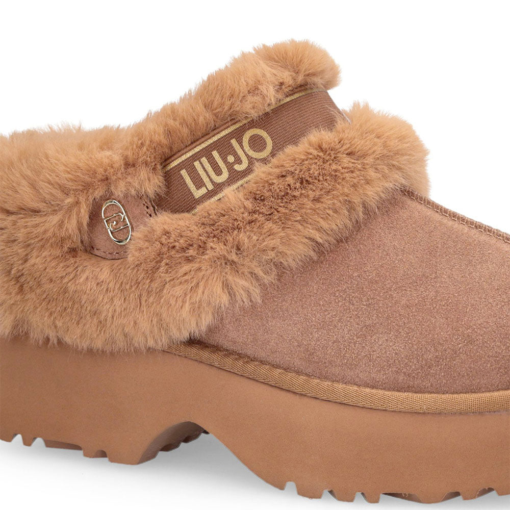 Sabot Donna Imbottiti LIU JO Juny 01 in Suede color Cognac