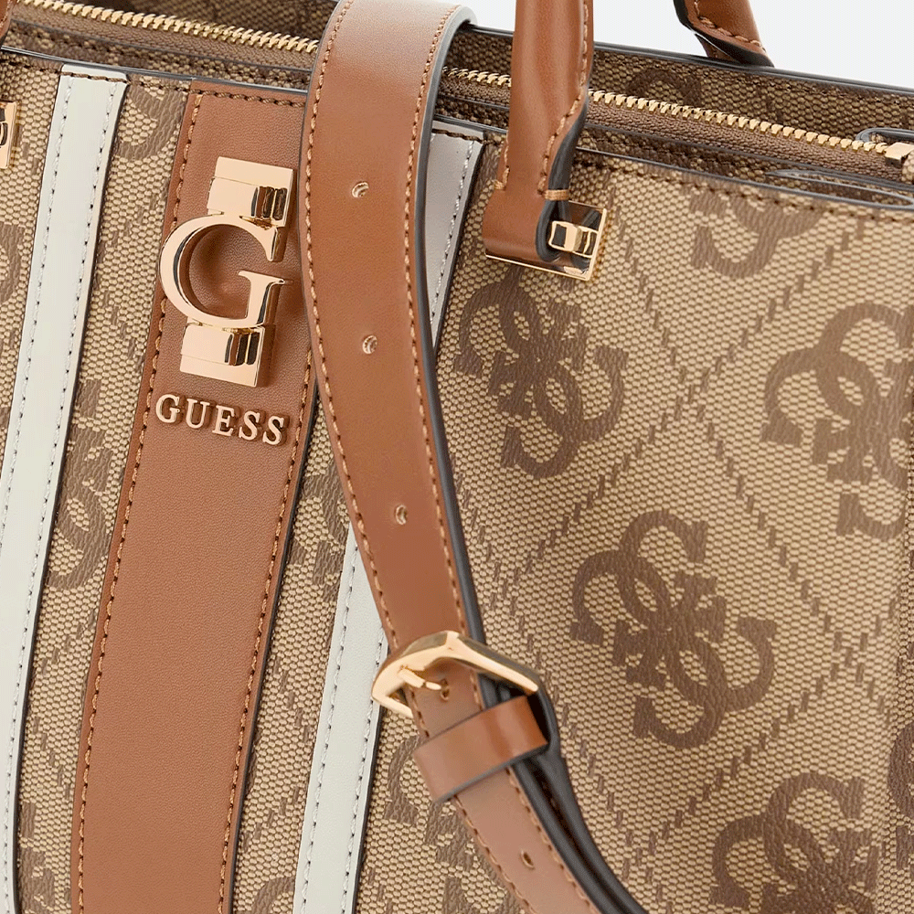 Borsa Donna a Mano GUESS Linea Erenia colore Latte Logo