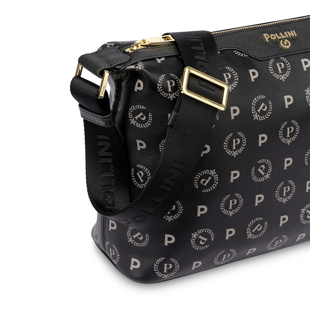 Borsa Donna a Spalla a Tracolla POLLINI linea Heritage Re-Edition Nero