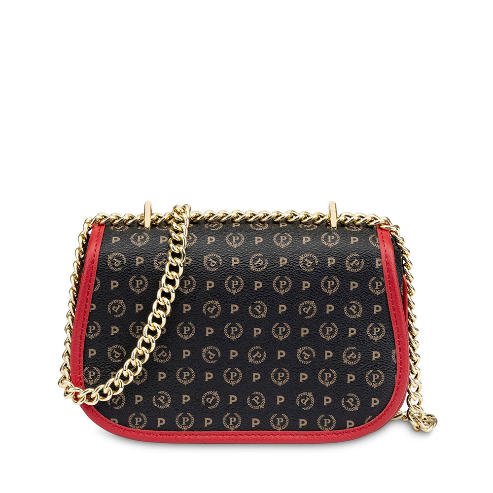 Borsa Donna a Tracolla POLLINI linea Heritage Logo Classic Nero e Lacca