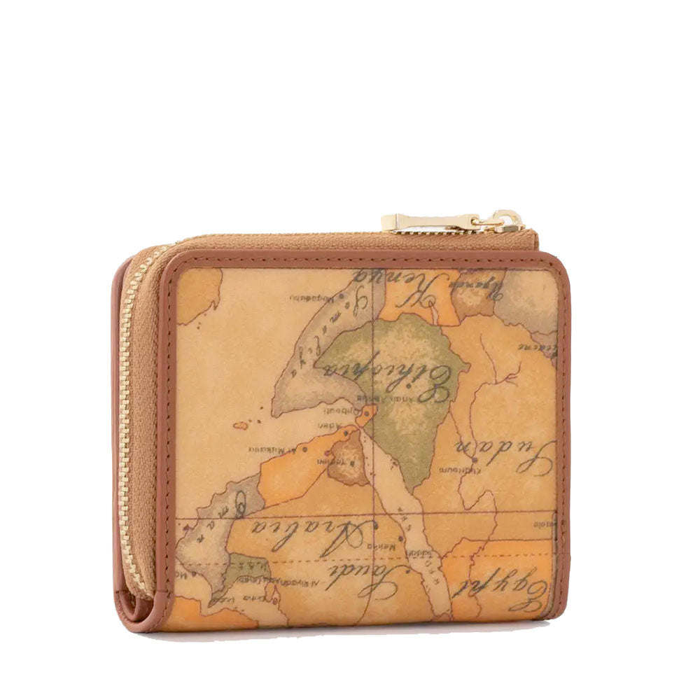 Portafoglio Piccolo con Zip e Bottone 1A Classe Alviero Martini stampa Geo Classic W081