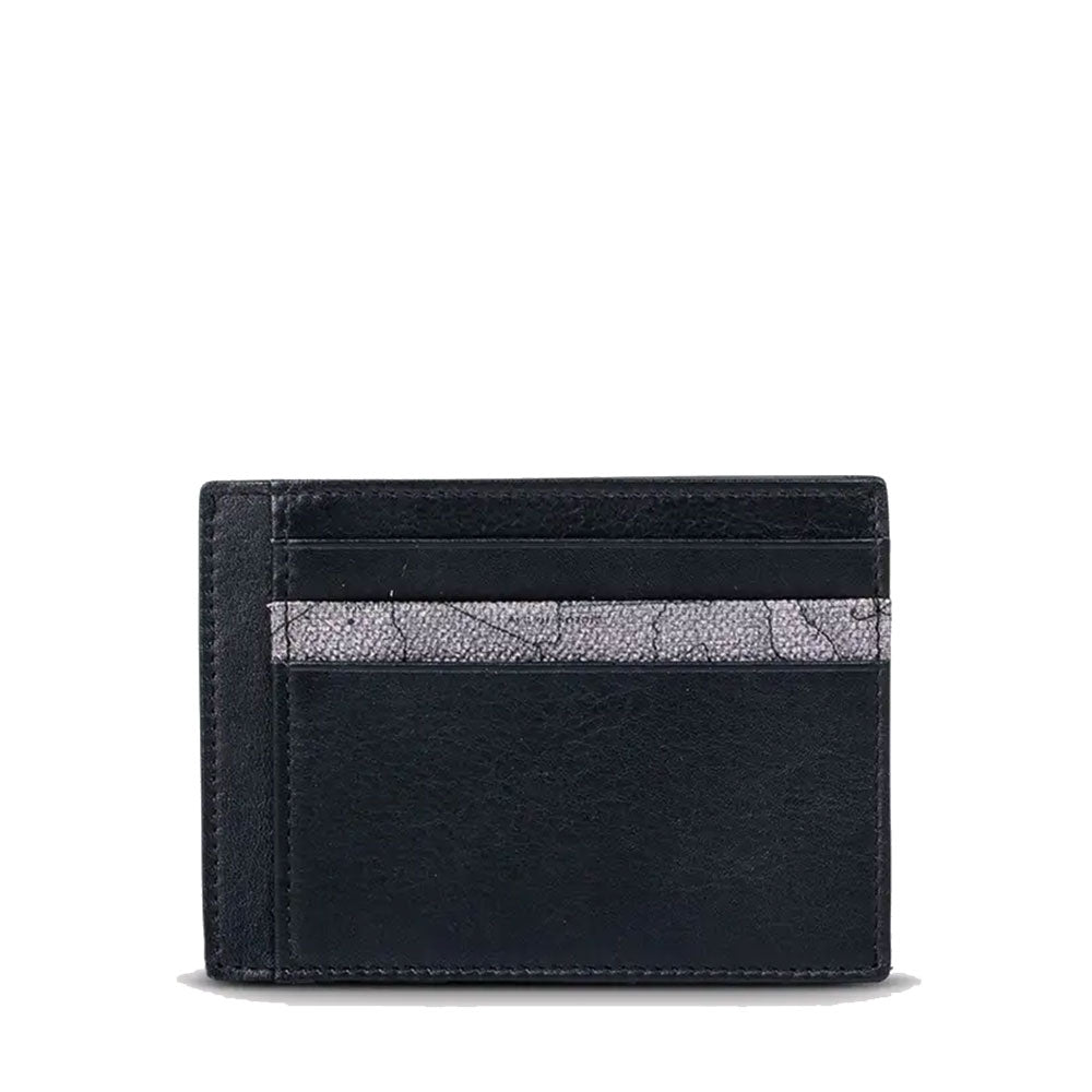 Portacarte Uomo 1A Classe Alviero Martini in Pelle Nera con dettagli Geo Dark W354