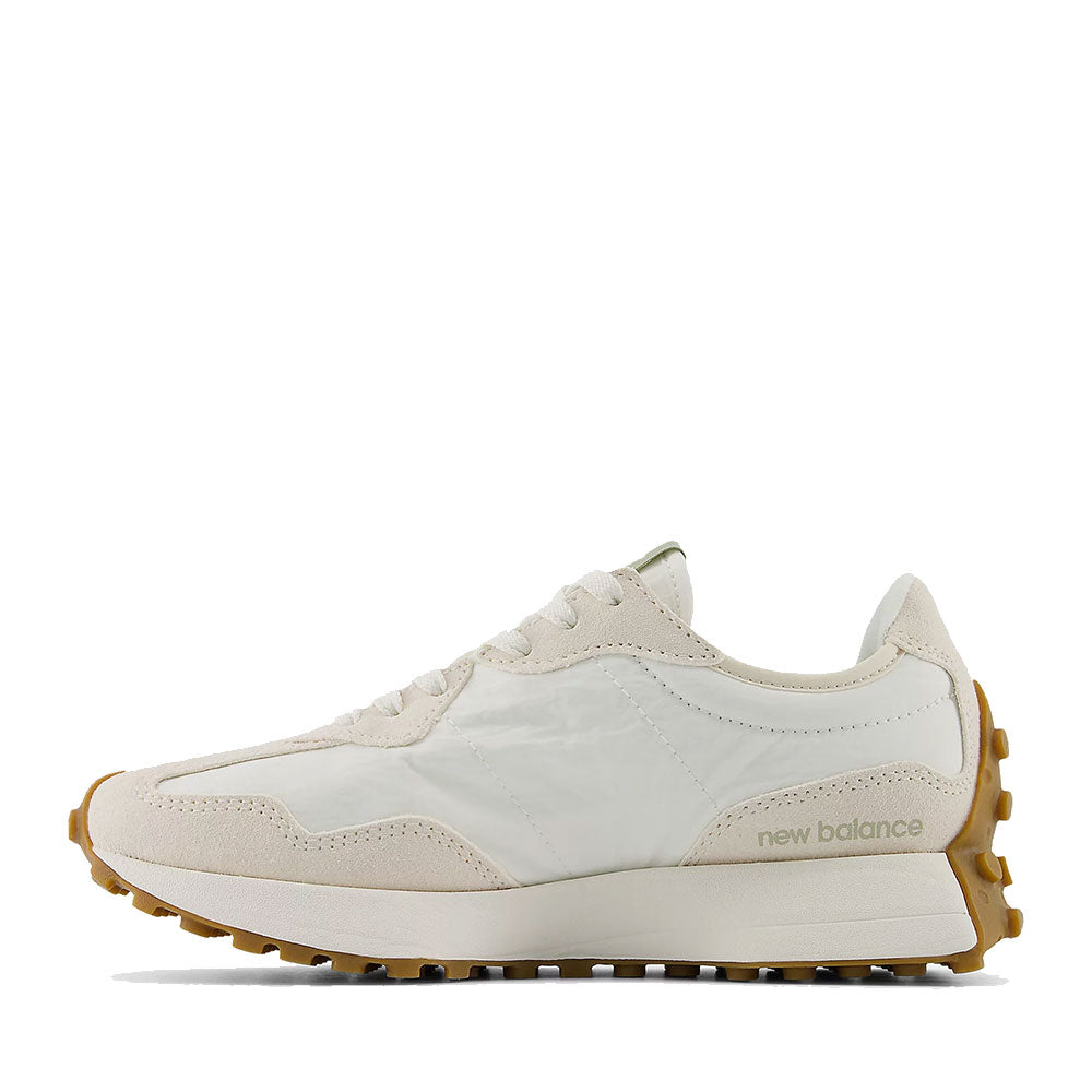 Sneakers Donna NEW BALANCE 327 in Suede e Nylon colore Linen Sea Salt e Olivine