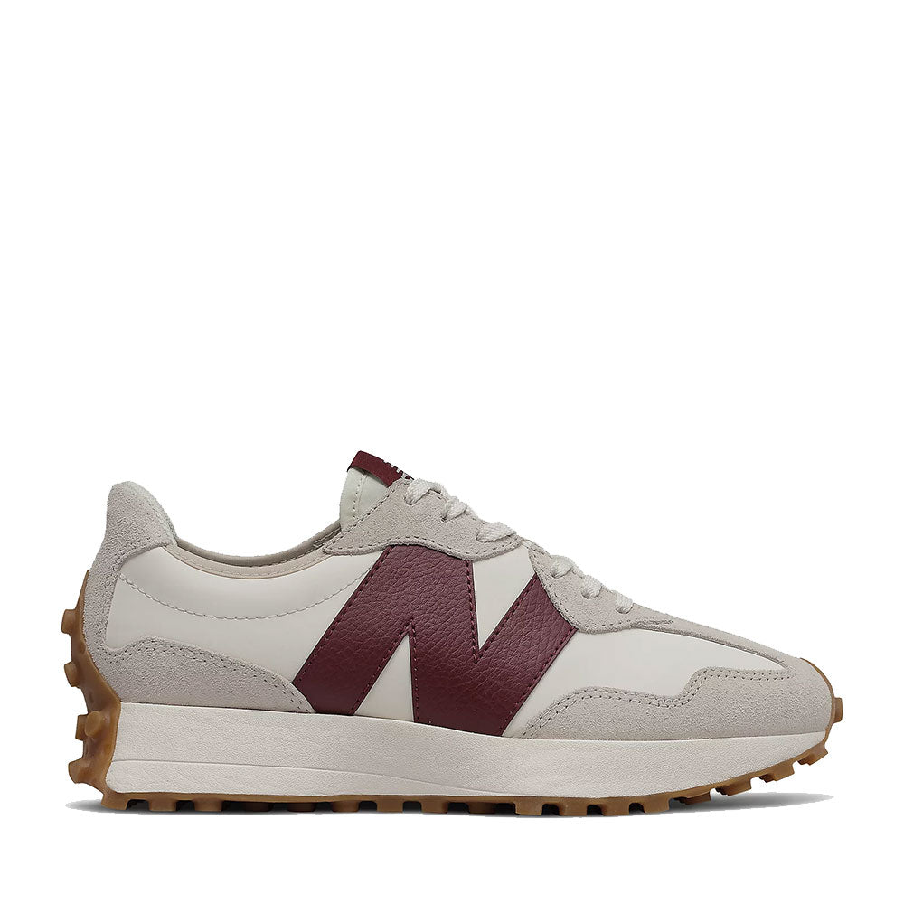 Sneakers Donna NEW BALANCE 327 in Suede e Tessuto Sintetico colore Moonbeam e Burgundy