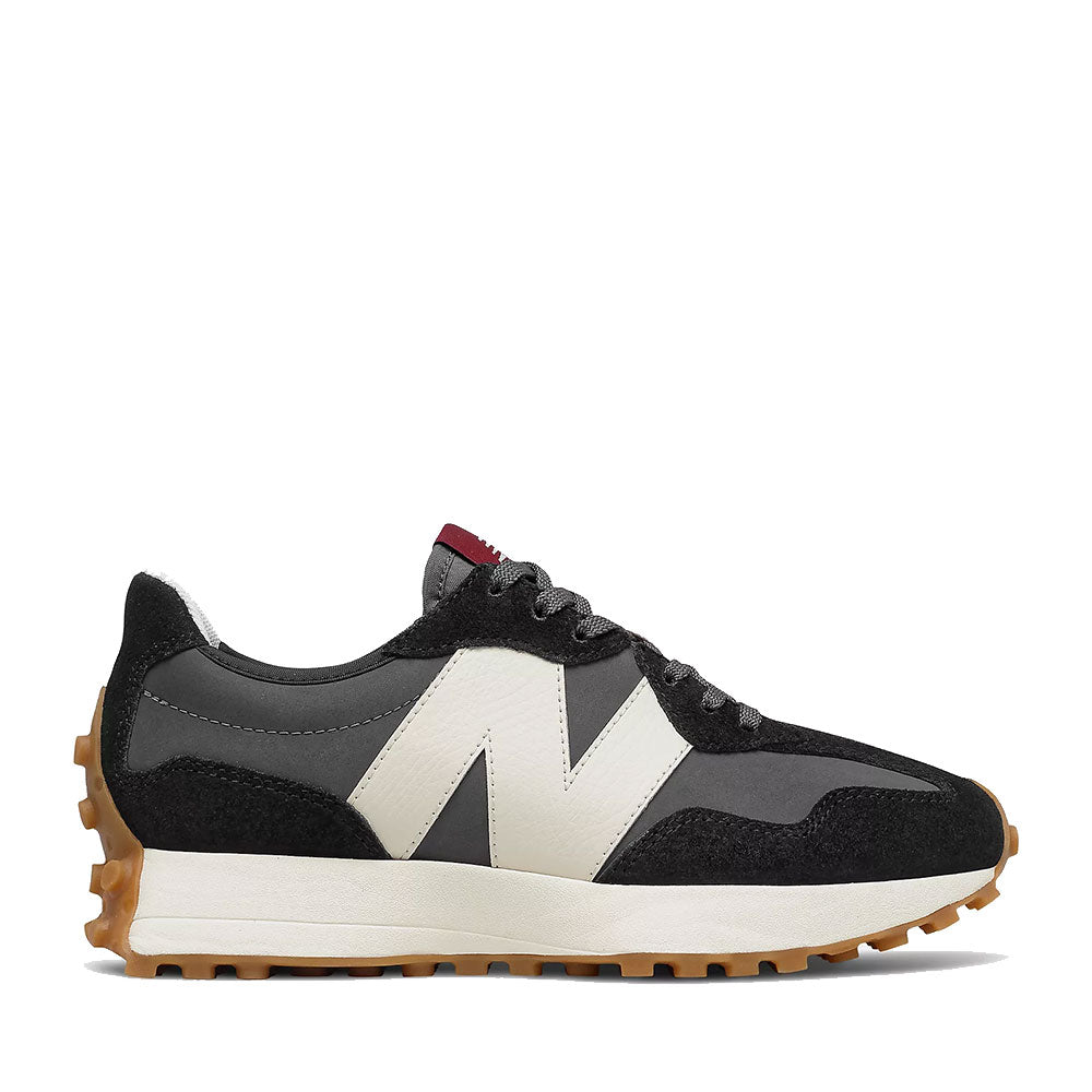 Damenschuhe NEW BALANCE 327 Sneakers aus Wildleder und Nylon in Schwarz