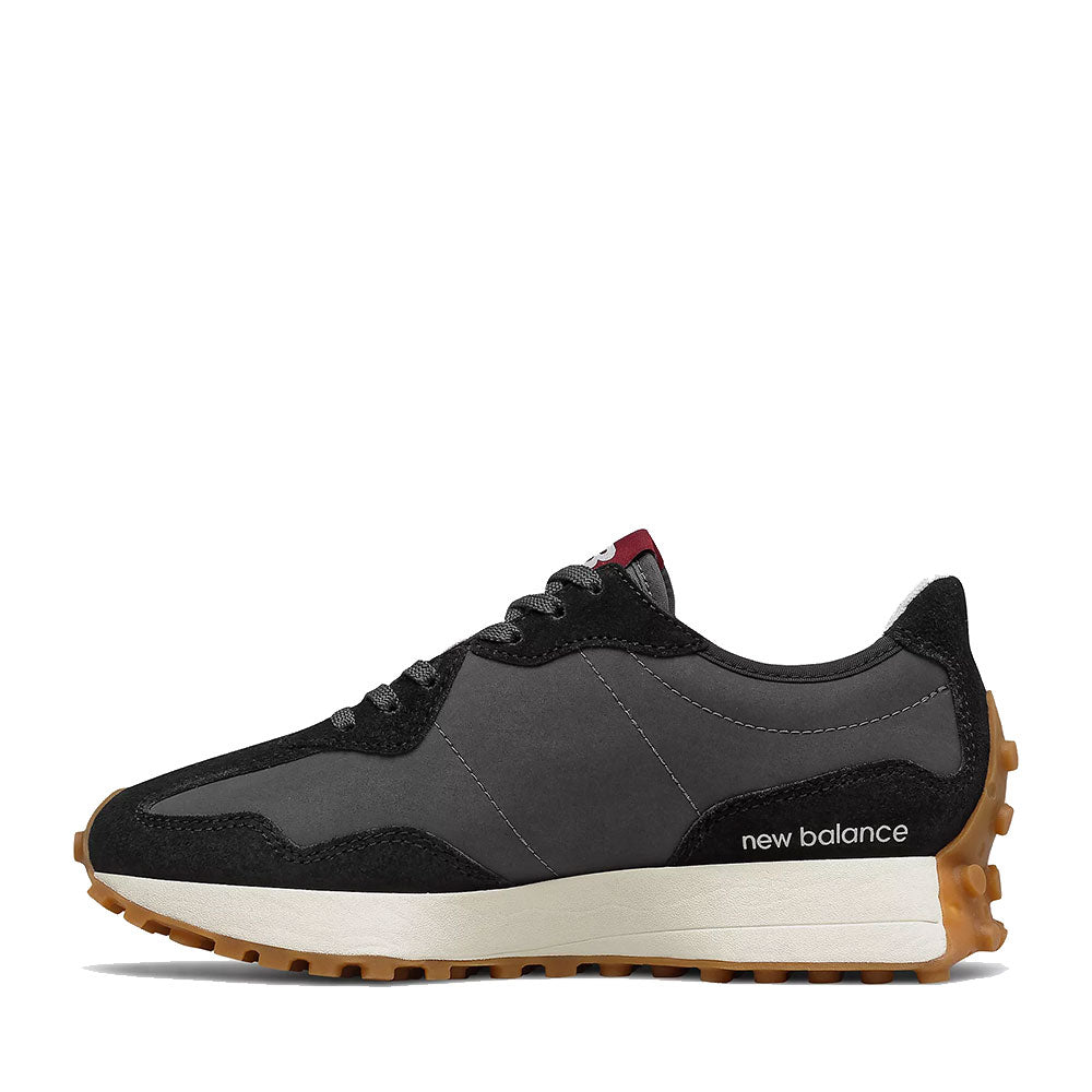 Damenschuhe NEW BALANCE 327 Sneakers aus Wildleder und Nylon in Schwarz