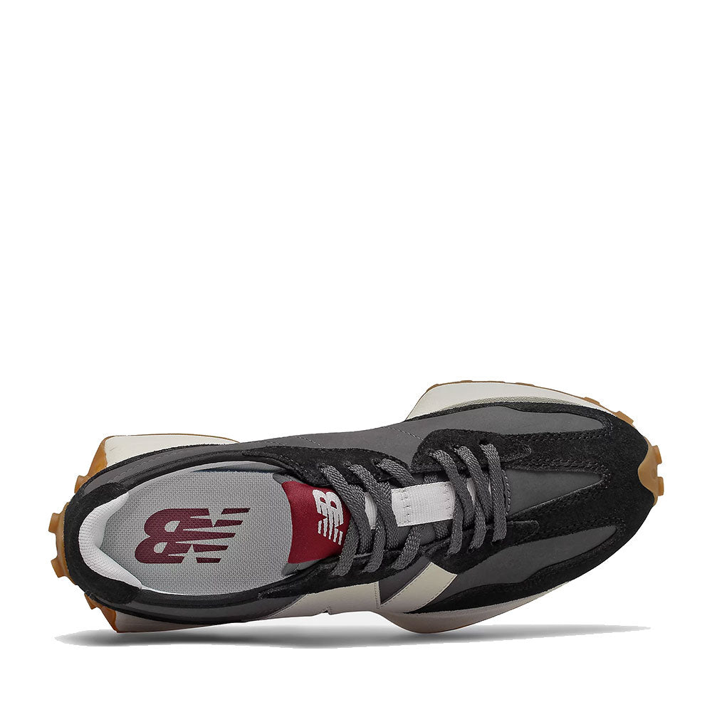 Damenschuhe NEW BALANCE 327 Sneakers aus Wildleder und Nylon in Schwarz