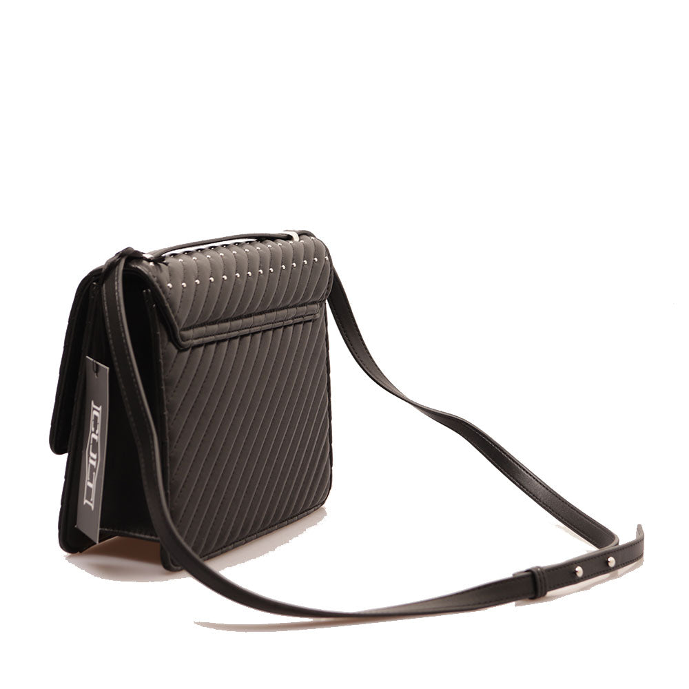 Borsa a Spalla e Tracolla CULT linea Bessie Nera con Borchie