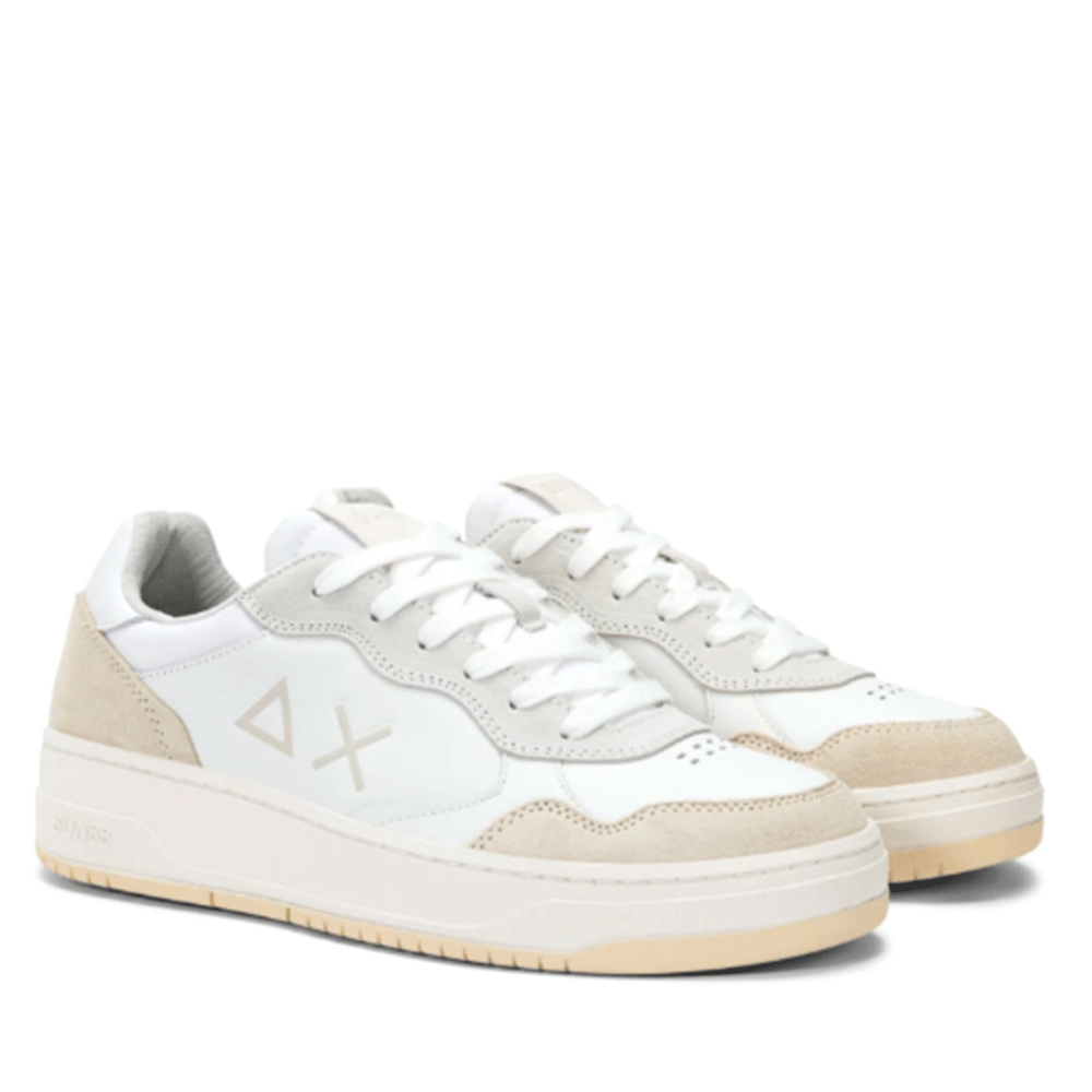 Scarpe Uomo Sun68 Sneakers Big Basket Colore Bianco - Z35148