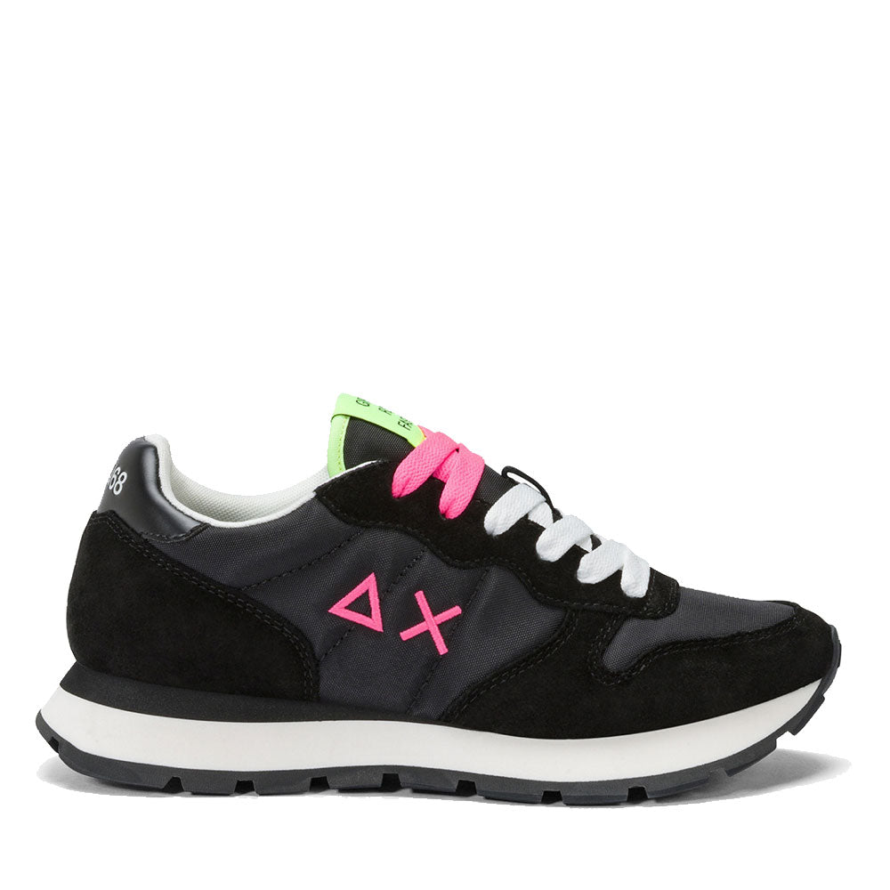 Scarpe Donna Sun68 Sneakers Ally Solid Nylon Colore Nero Fuxia
