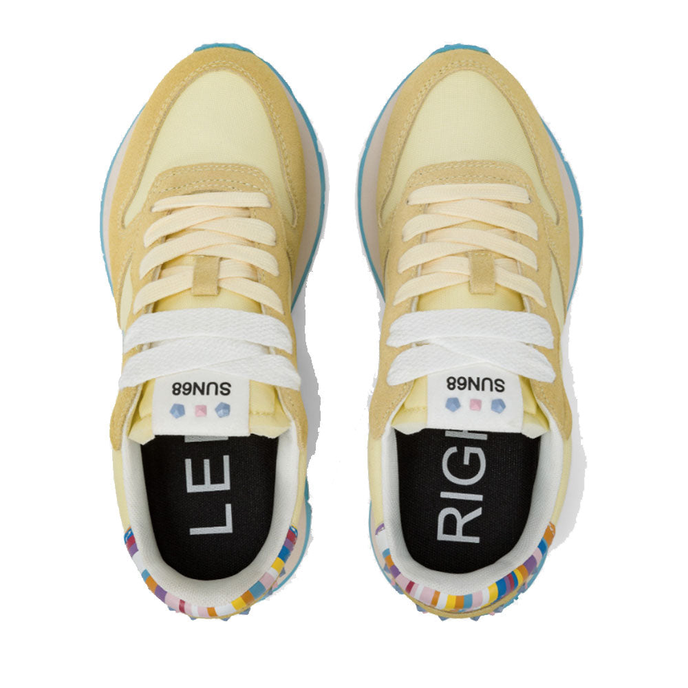 Scarpe Donna Sun68 Sneakers Ally Studs Colore Giallo Limone - Z35206
