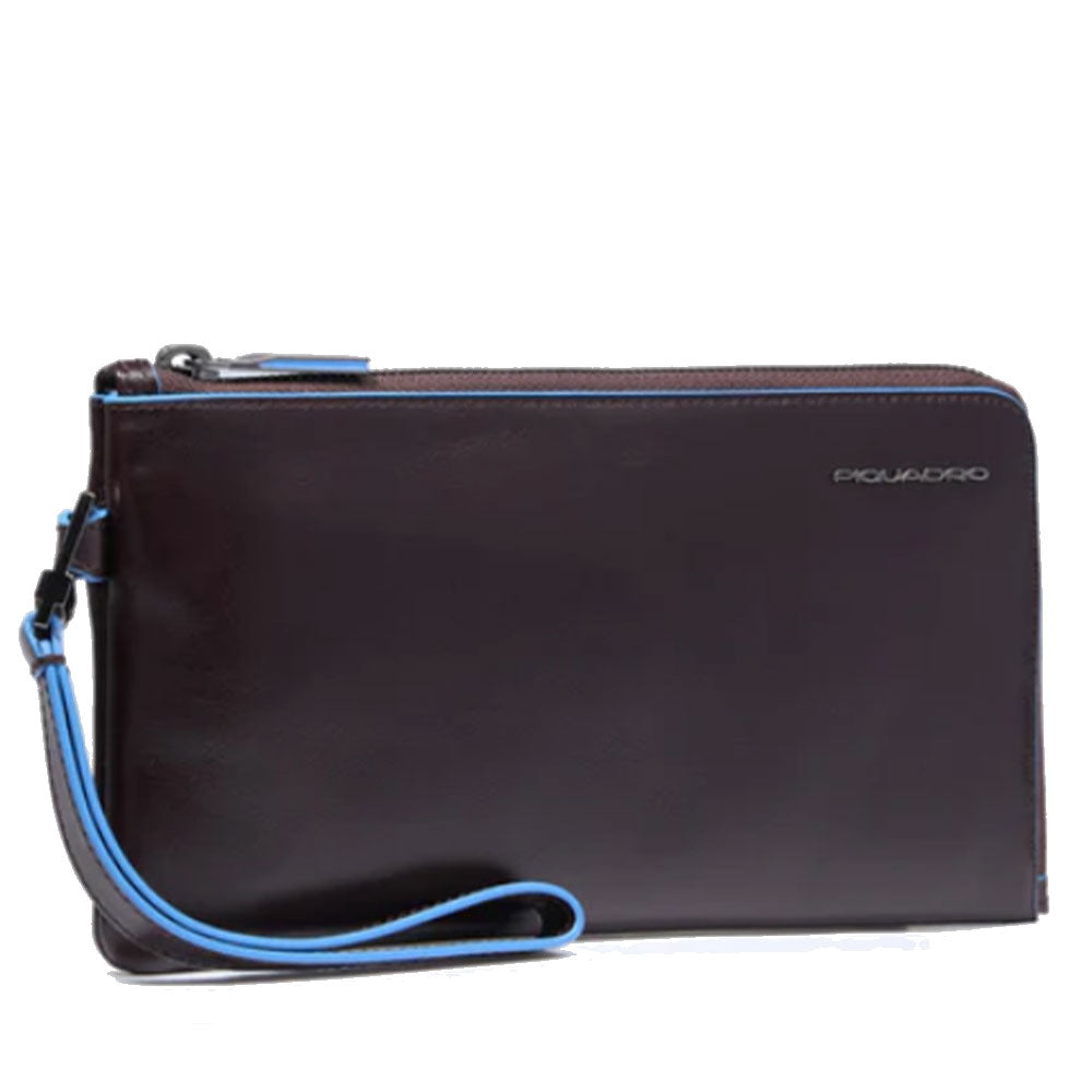 Pochette Uomo PIQUADRO in Pelle Linea Blue Square colore Mogano - AC2648B2R
