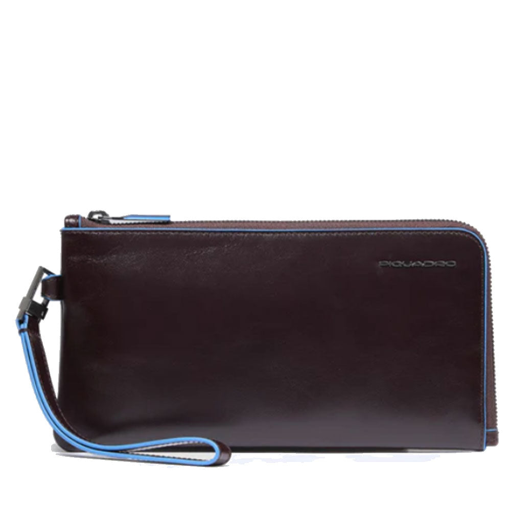 Pochette Uomo PIQUADRO in Pelle Linea Blue Square colore Mogano - AC2648B2R