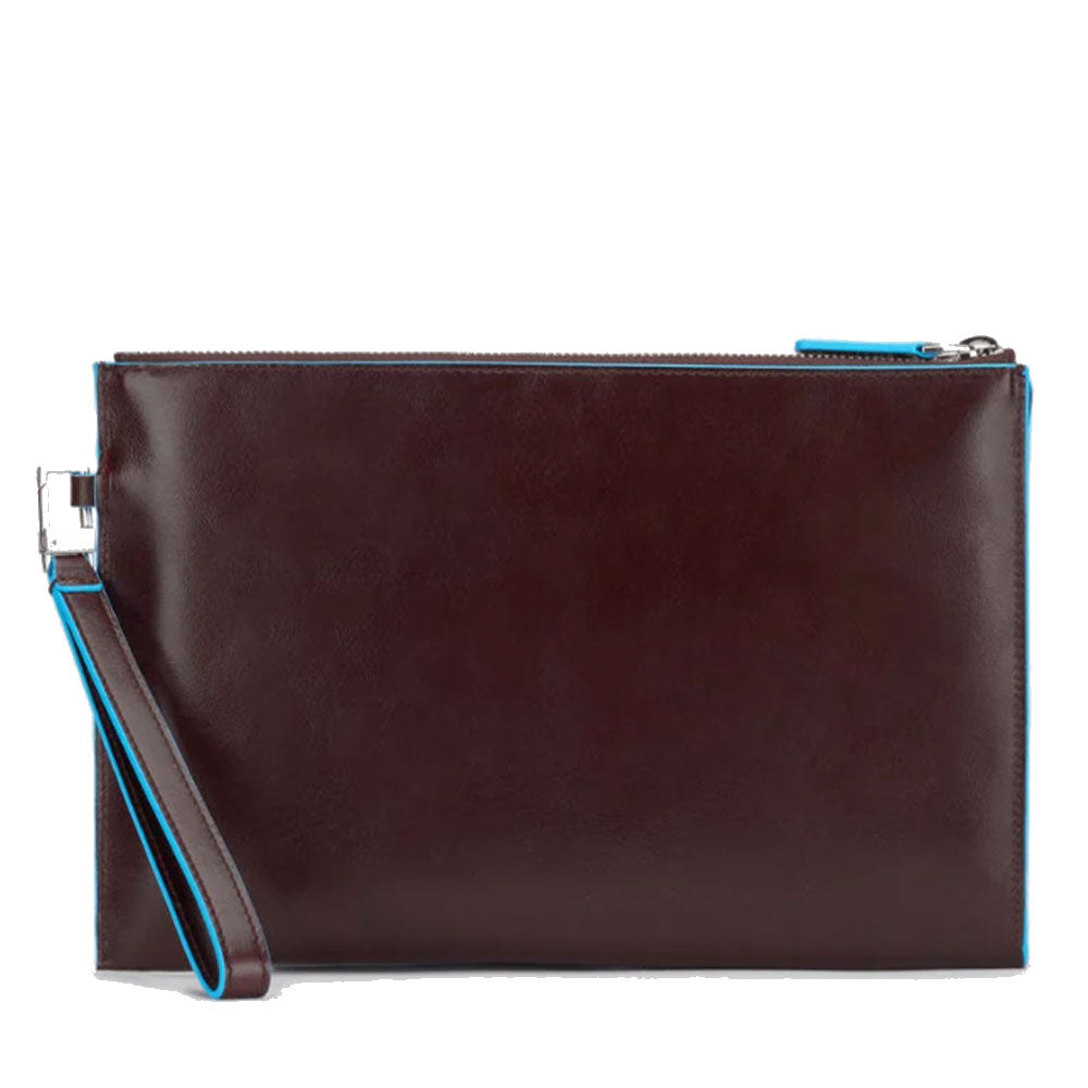 Pochette Uomo PIQUADRO porta iPad® Mini in Pelle Mogano Linea Blue Square - AC5099B2