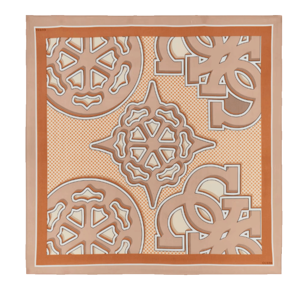 Foulard Donna 120 x 120 cm GUESS Colore Beige – Cuoieriashop