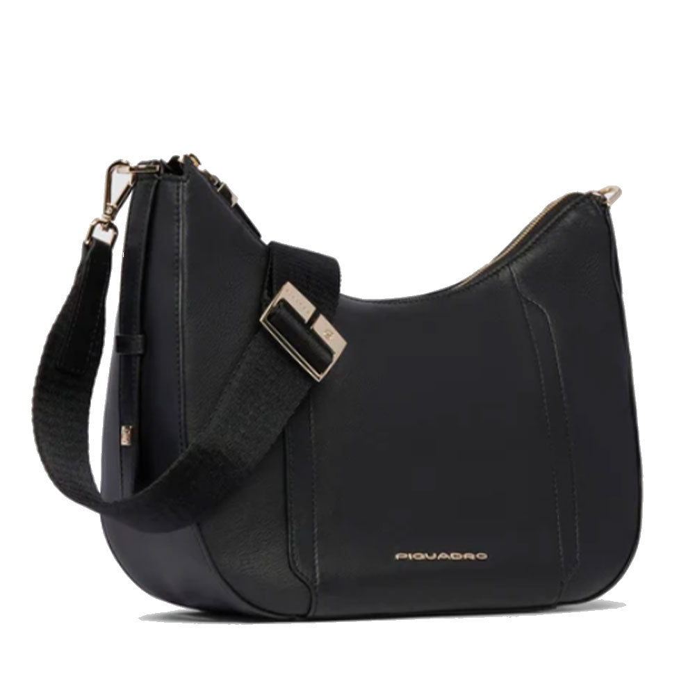 PIQUADRO Damentasche Circle Line aus schwarzem Leder - BD6657W92