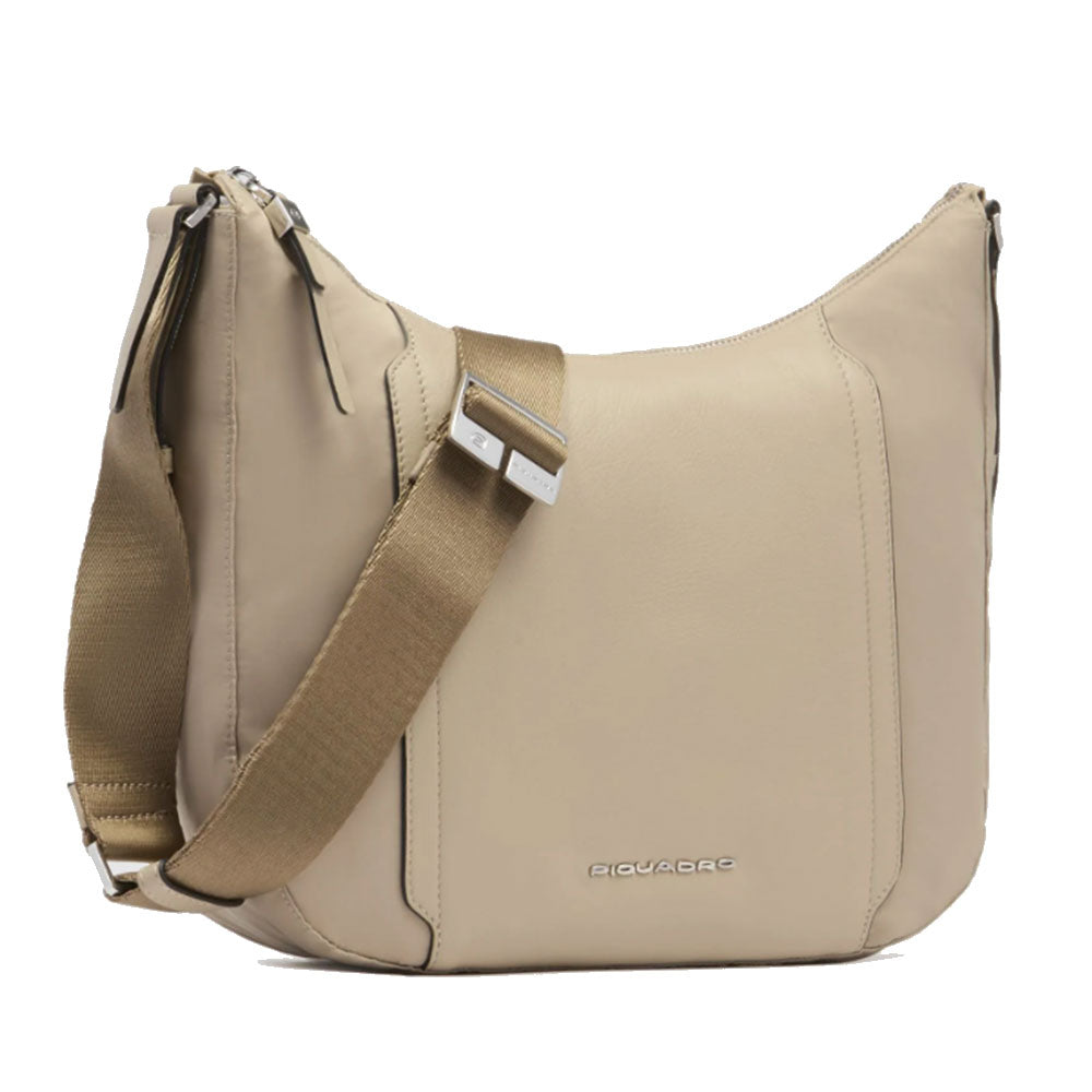 Borsa Donna PIQUADRO linea Circle in Tessuto e Pelle Colore Beige Misura Grande - BD6658W92T