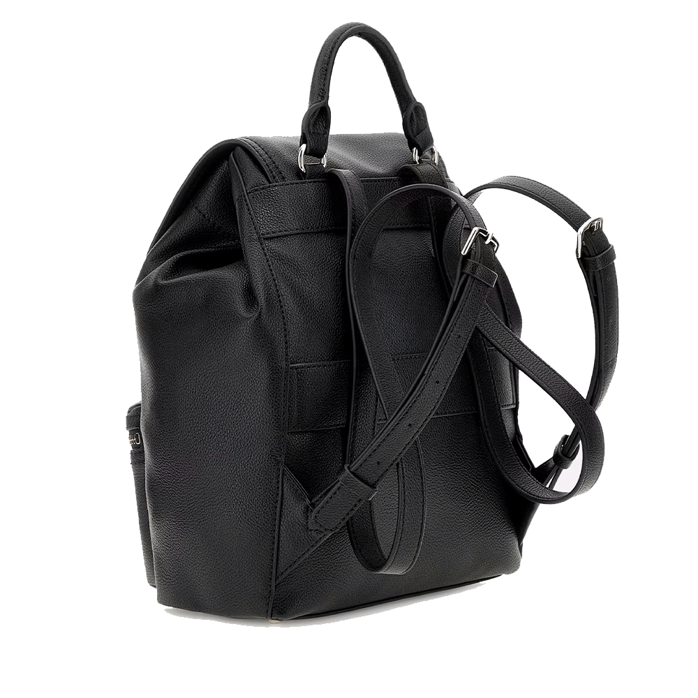 Zaino Donna GUESS Linea Manhattan Colore Nero Chiuso con Pattina e Coulisse