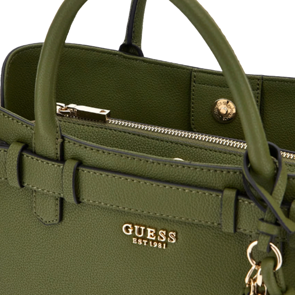 Borsa Donna a Mano GUESS Linea Gregoria colore Olive Misura Grande