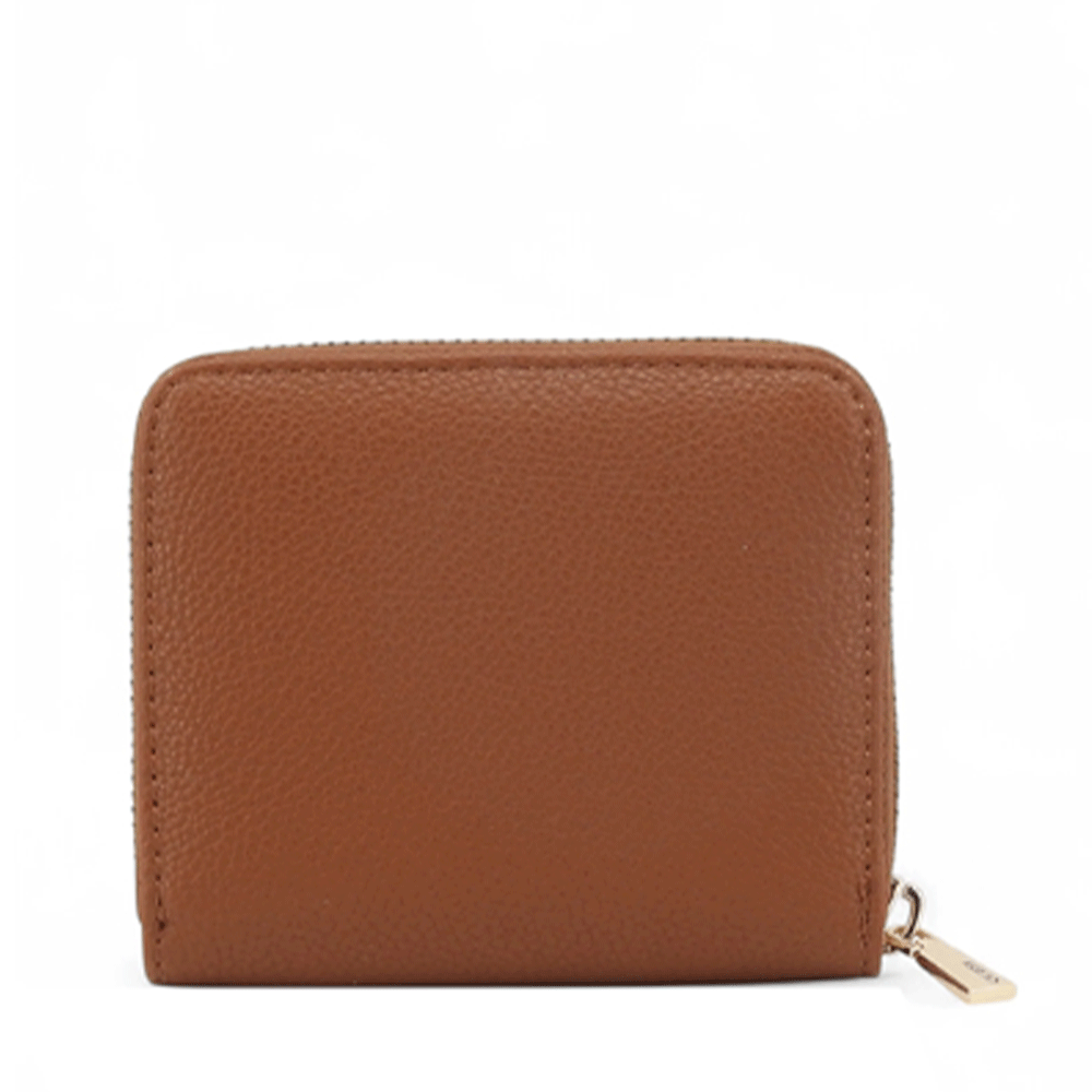 Portafoglio Piccolo GUESS Chiuso con Zip Linea Gregoria Colore Cognac