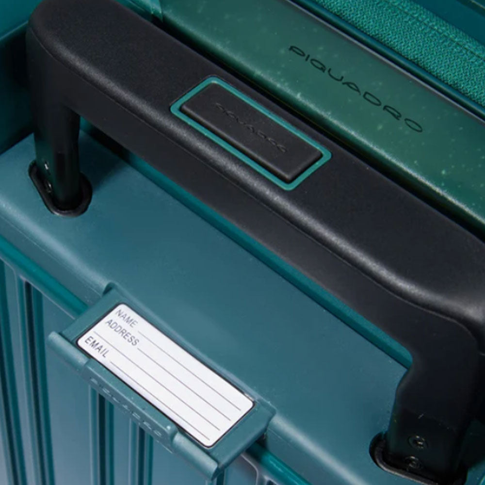 Trolley Cabina PIQUADRO Rigido con 4 Ruote Colore Verde Linea Pop - BV4425POP