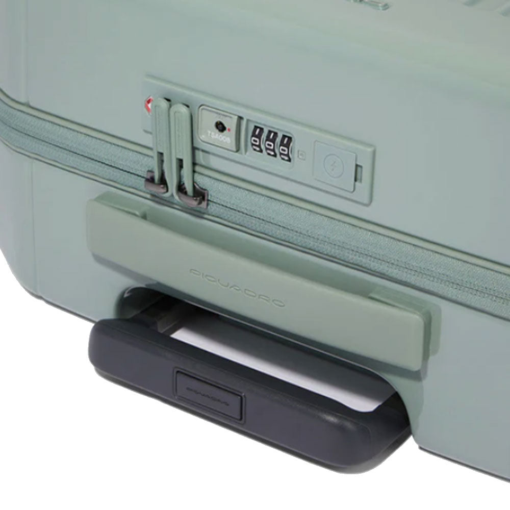 Trolley Cabina PIQUADRO Rigido Ultra Slim con 4 Ruote Colore Verde Linea PQ-Light - BV4425PQL
